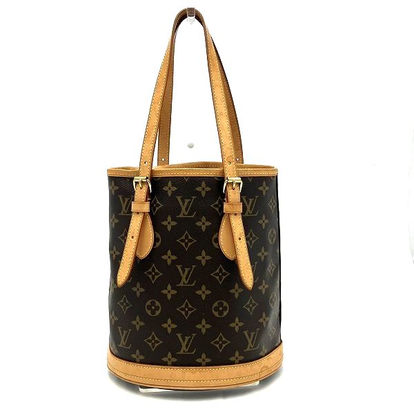 Louis Vuitton Monogram Petit Bucket Tote Bag M42238 in Good Condition