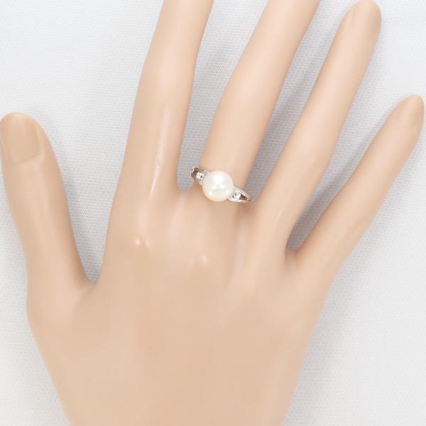 Mikimoto PT900 Platinum Pearl Ring 9.5