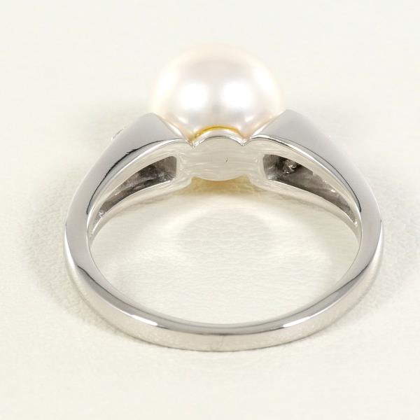 Mikimoto PT900 Platinum Pearl Ring 9.5 in Excellent Condition