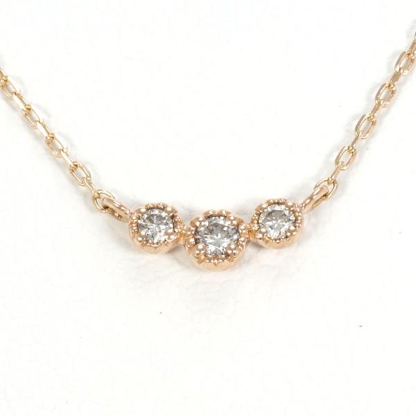 K10PG Pink Gold Diamond Necklace