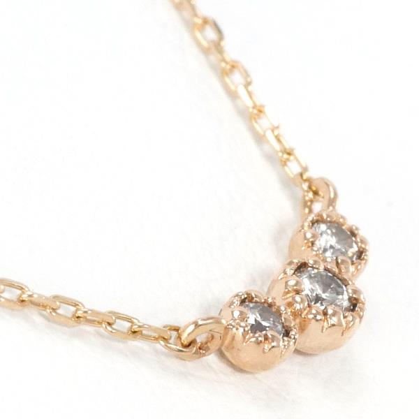 Take Up K10PG Pink Gold Diamond Necklace in Excellent Condition