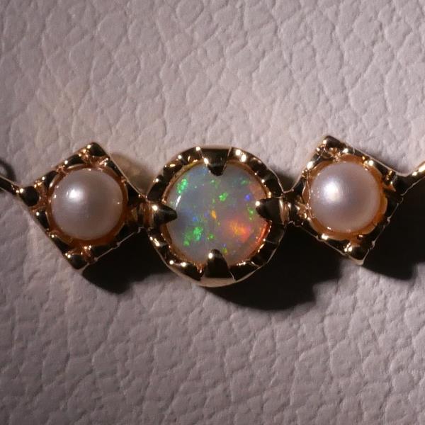 K10YG Opal Pearl Necklace