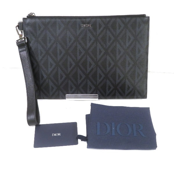 Dior DC Diamond Coated Canvas Clutch Bag in Great Condition