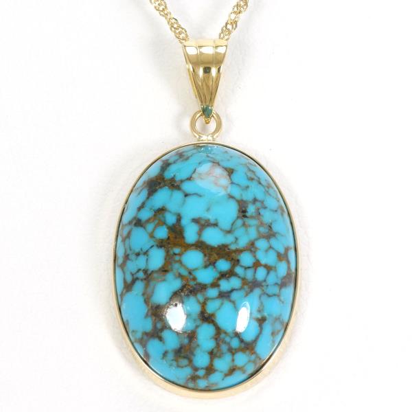 K18 Yellow Gold Turquoise Necklace in Pristine Condition