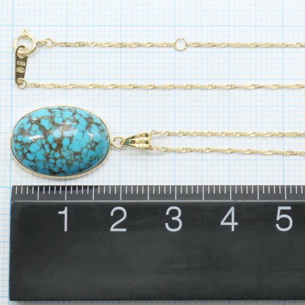 K18 Yellow Gold Turquoise Necklace in Pristine Condition