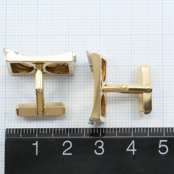 PT900 Platinum K18 Yellow Gold Diamond Cufflinks in Excellent Condition