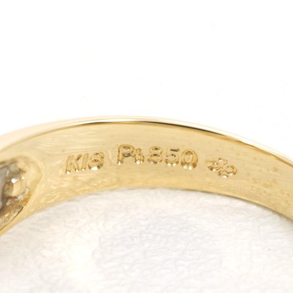 PT850 Platinum K18 Yellow Gold Diamond Ring