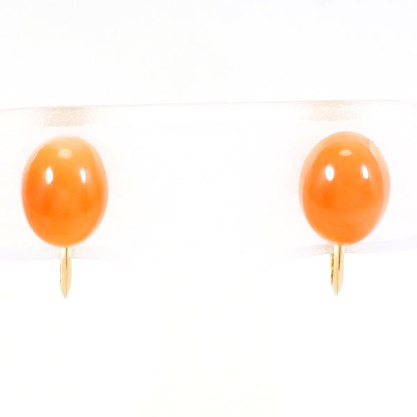 K18 Yellow Gold Coral Earrings