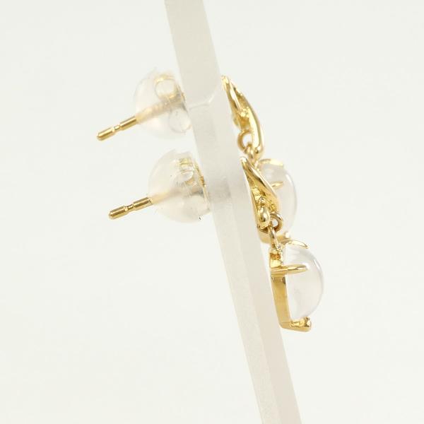 K18 Yellow Gold Moonstone Earrings in Pristine Condition