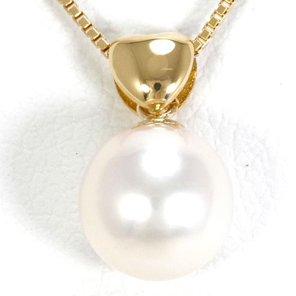 K18 Yellow Gold Pearl Necklace in Pristine Condition