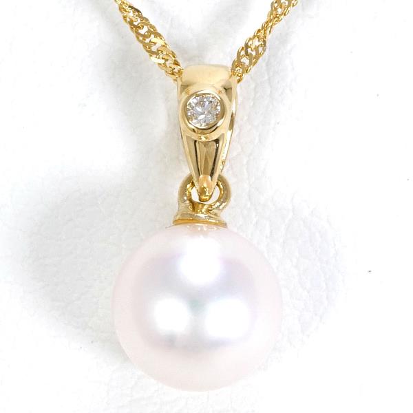 K18 Yellow Gold Pearl Necklace in Pristine Condition