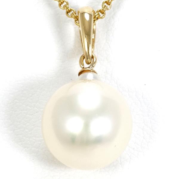 K18 Yellow Gold Pearl Necklace in Excellent Condition