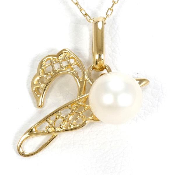 K18 Yellow Gold Pearl Necklace in Pristine Condition