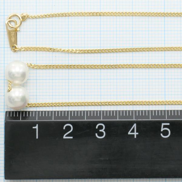 Seiko K18YG Yellow Gold Pearl Necklace in Excellent Condition