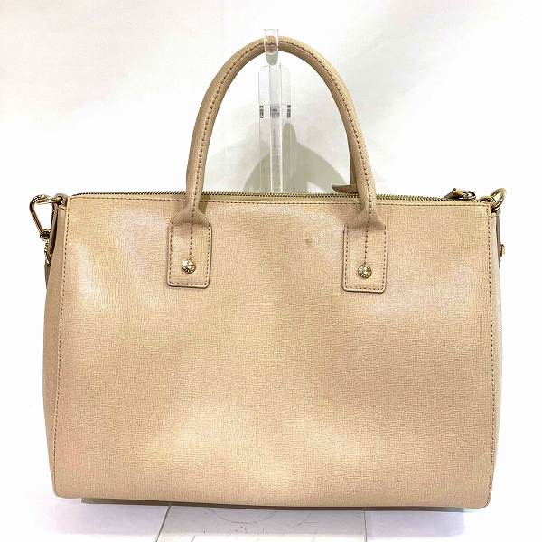 Furla Beige PVC Handbag Shoulder Bag in Great Condition