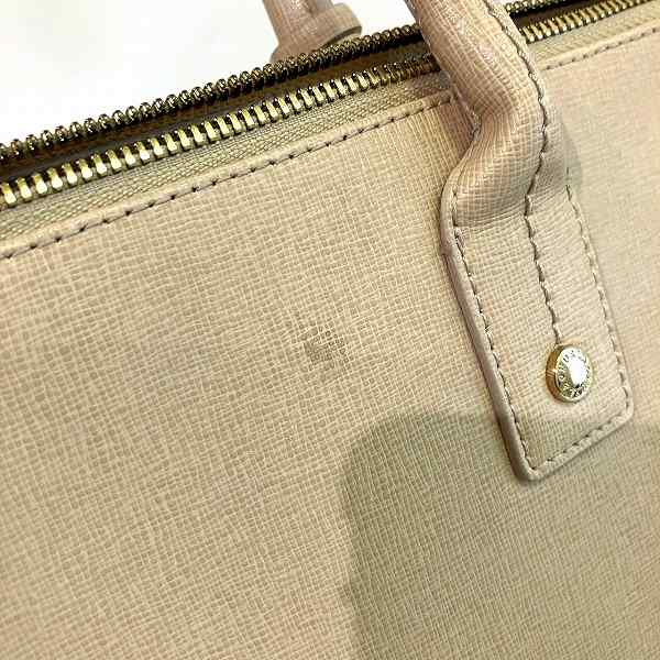 Furla Beige PVC Handbag Shoulder Bag in Great Condition