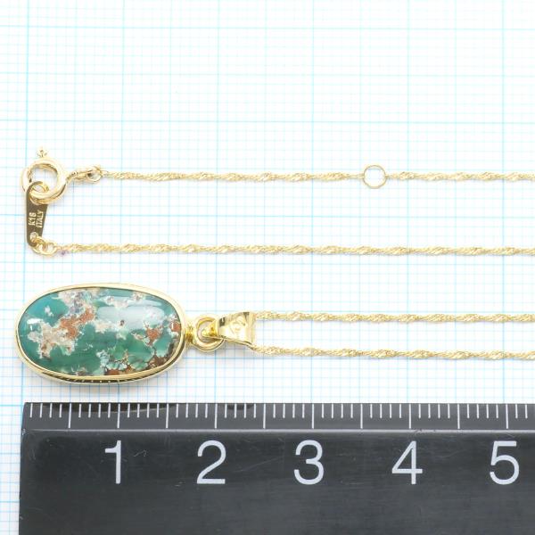 K18 Yellow Gold Necklace with Natural Stone in Excellent Condition