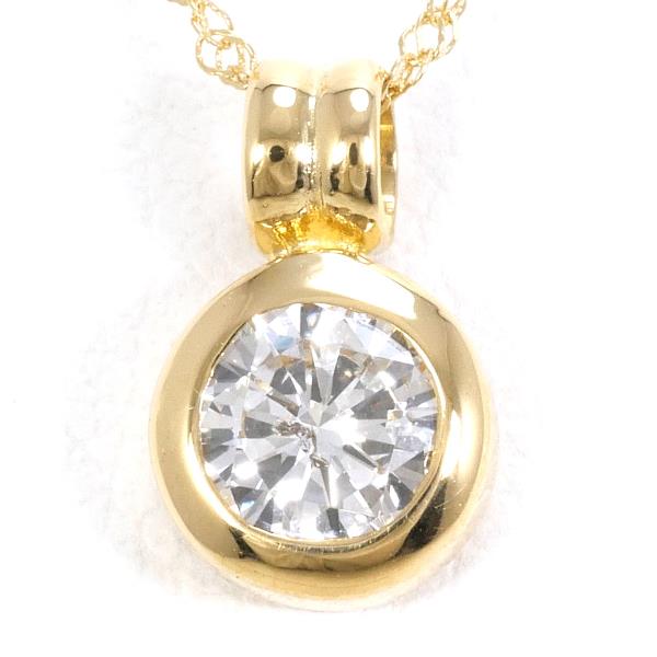 K18 Yellow Gold Diamond Necklace 0.324ct in Excellent Condition