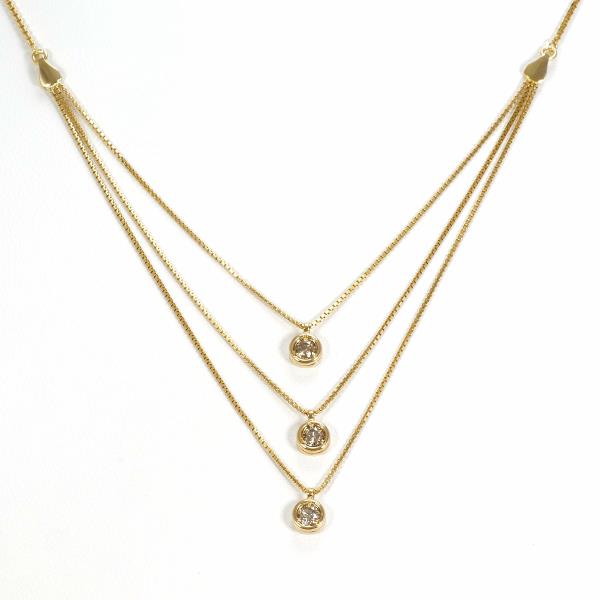 K18 Yellow Gold Necklace with Brown Diamond in Excellent Condition