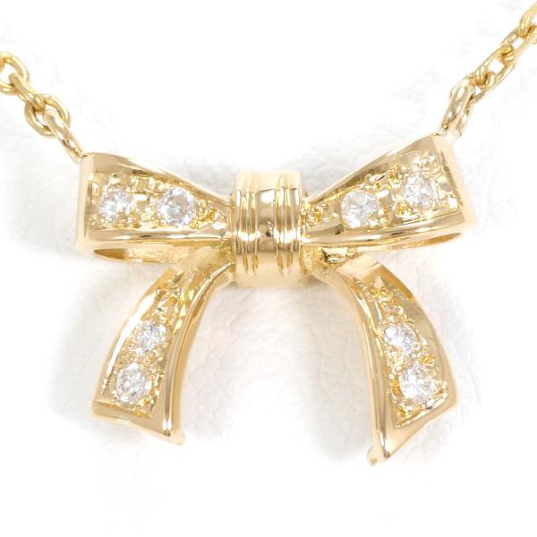 K18 Yellow Gold Diamond Necklace in Excellent Condition