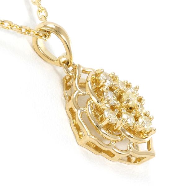 K18 Yellow Gold Necklace with Yellow Diamond