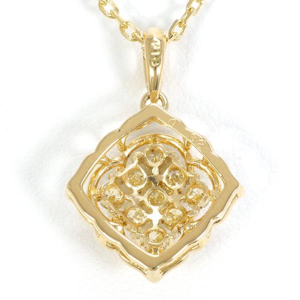 K18 Yellow Gold Necklace with Yellow Diamond