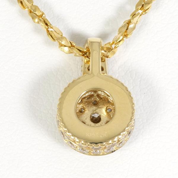 K18 Yellow Gold Necklace with Brown Diamond, 0.80ct in Excellent Condition