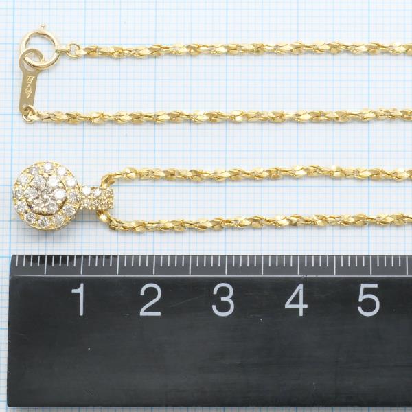 K18 Yellow Gold Necklace with Brown Diamond, 0.80ct in Excellent Condition