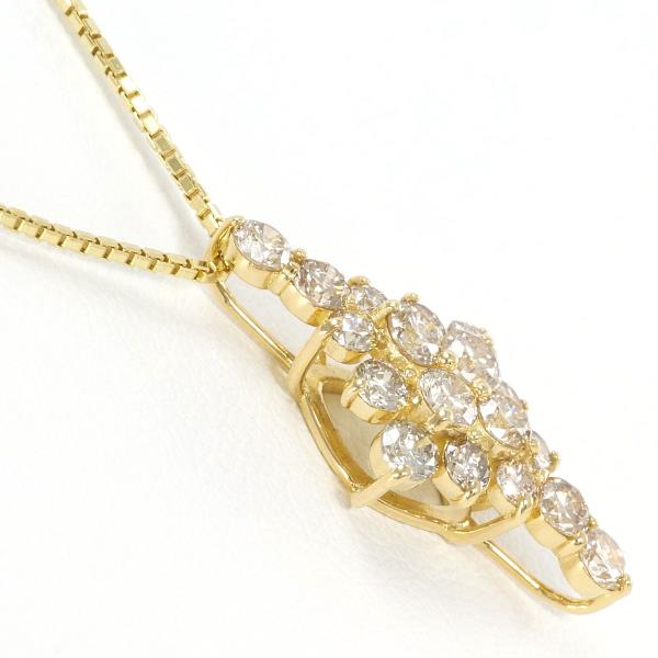 K18 Yellow Gold Diamond Necklace in Pristine Condition