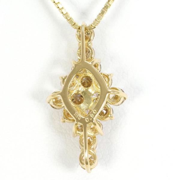 K18 Yellow Gold Diamond Necklace in Pristine Condition