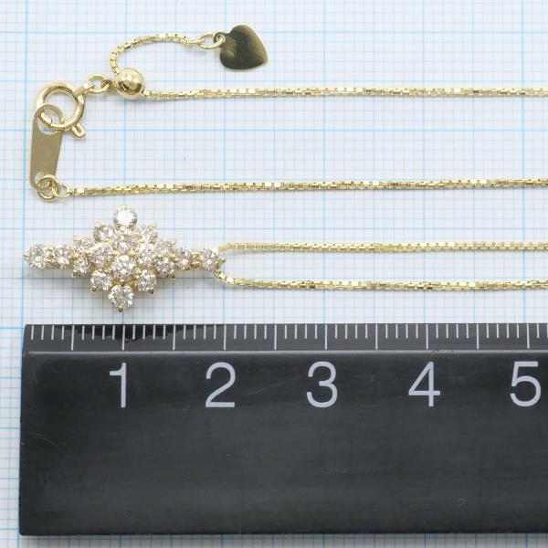 K18 Yellow Gold Diamond Necklace in Pristine Condition