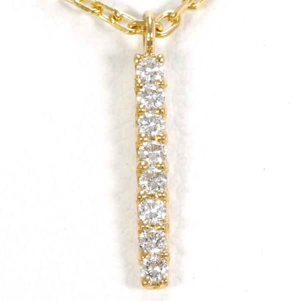 K18 Yellow Gold Diamond Necklace in Excellent Condition