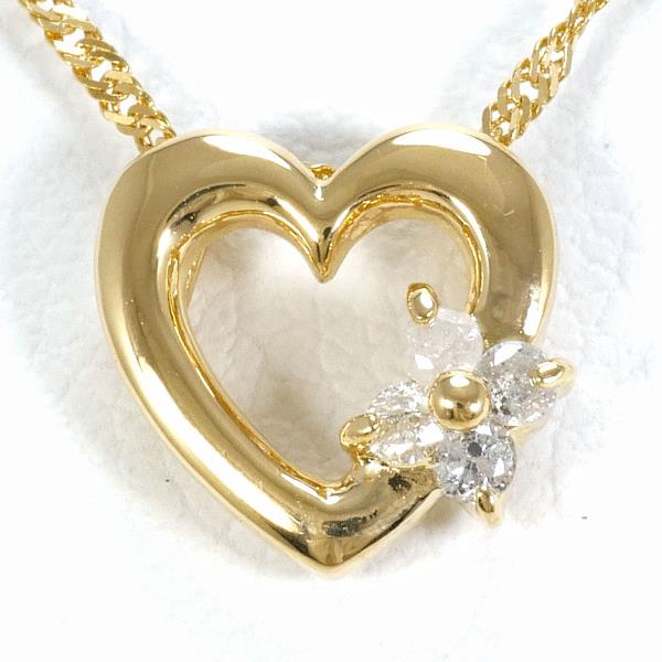 K18 Yellow Gold Diamond Necklace in Excellent Condition