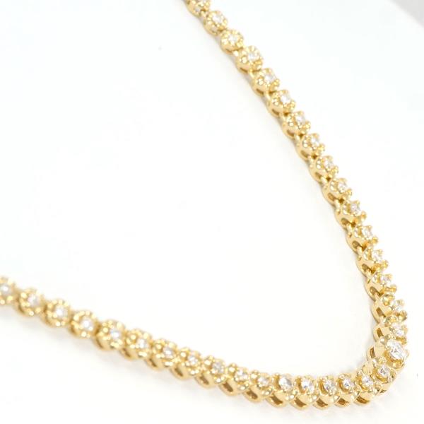 K18 Yellow Gold Diamond Necklace in Excellent Condition