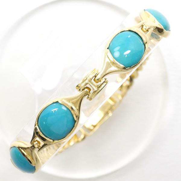 K18 Yellow Gold Turquoise Bracelet in Pristine Condition