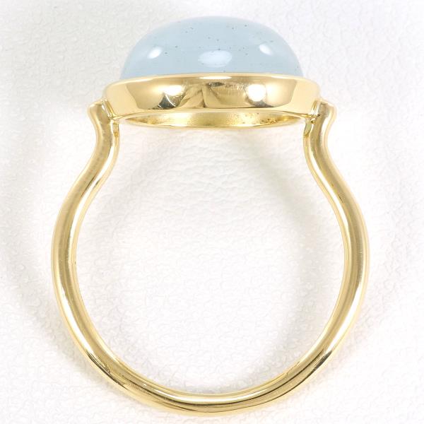 K18 Yellow Gold Aquamarine Cat's Eye Ring 15.5