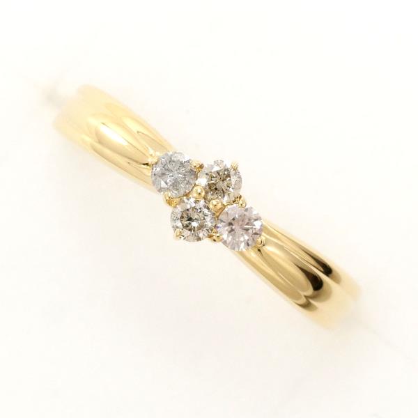 K18 Yellow Gold Diamond Ring Size 13 in Excellent Condition