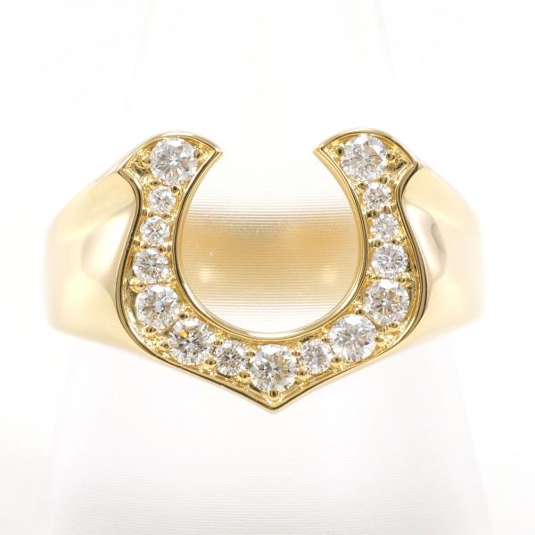 K18 Yellow Gold Diamond Ring 17.5