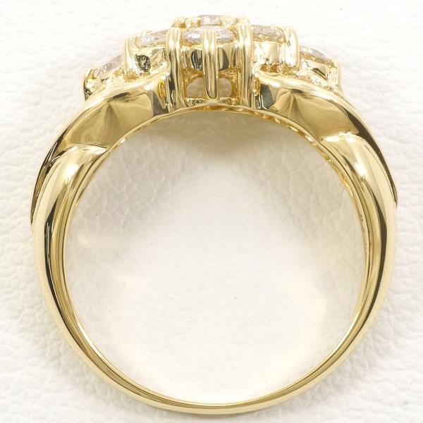 K18 Yellow Gold Diamond Ring 10号 in Excellent Condition