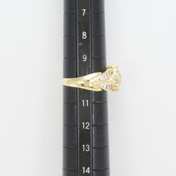 K18 Yellow Gold Diamond Ring 10号 in Excellent Condition