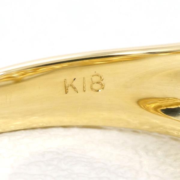 K18 Yellow Gold Diamond Ring 10号 in Excellent Condition