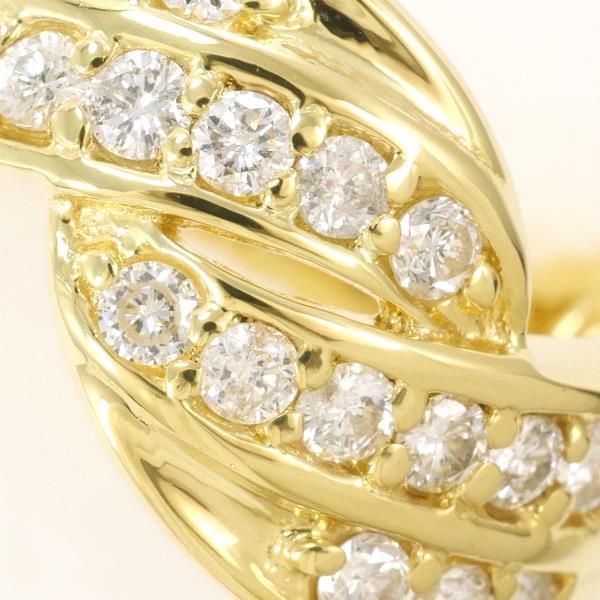 K18 Yellow Gold Diamond Ring 12.5 in Excellent Condition