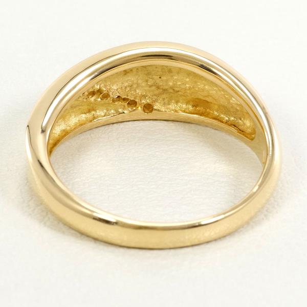 K18 Yellow Gold Diamond Ring 14号 in Excellent Condition