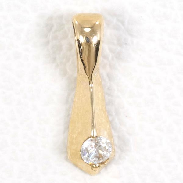 K10 Yellow Gold Diamond Pendant Top in Excellent Condition