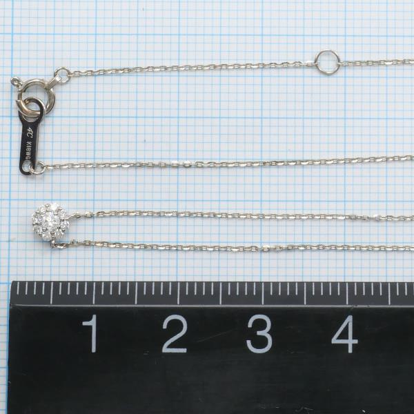 4℃ K18 White Gold Diamond Necklace in Pristine Condition