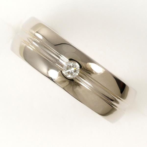 K18 White Gold Diamond Ring 8.5