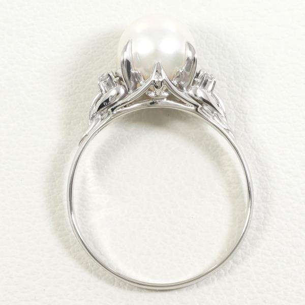 PT900 Platinum Pearl Ring 13 in Excellent Condition