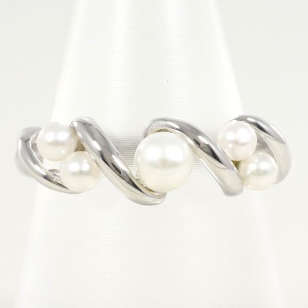 PT900 Platinum Pearl Ring 13.5 in Excellent Condition