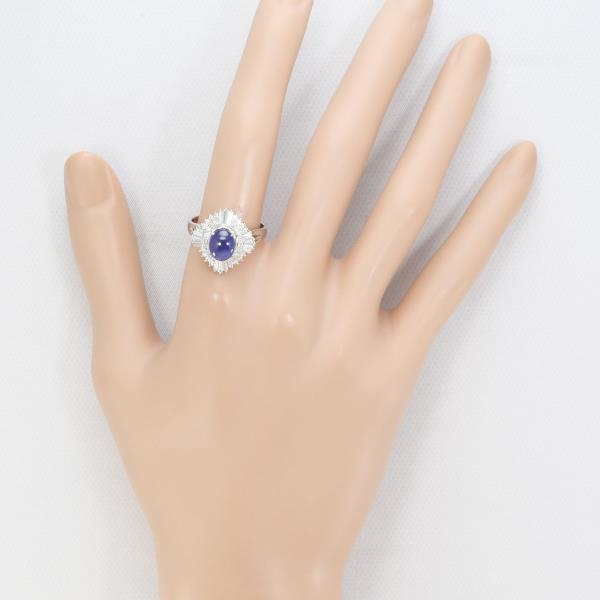 PT900 Platinum Star Sapphire Ring 15.5 in Excellent Condition