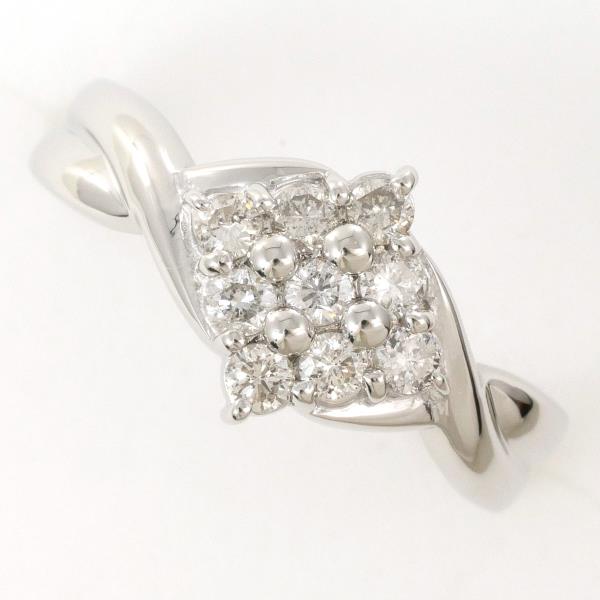 PT900 Platinum Diamond Ring 13.5